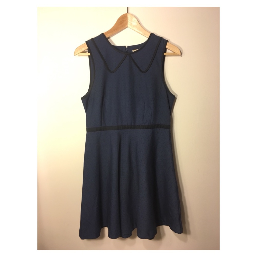 Coincidence + Chance Retro Navy Black Dot Dress